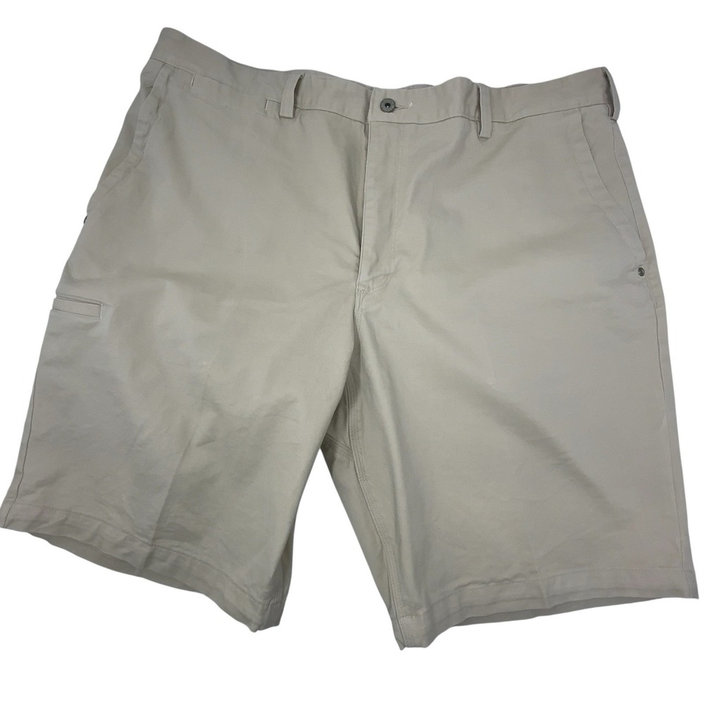 Duluth Trading Co‎ Flex Ballroom Khakis Shorts Mens 42 Tan 11" Workwear Casual